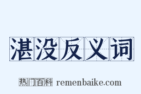 湛没反义词是什么意思的图片